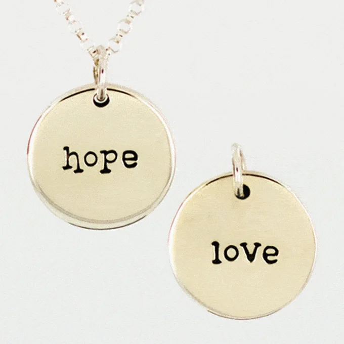 Unique Jewelry Designs Now At Discounted Rates Hope Love Double Sided Sterling Necklace Unique Jewelry Designs Now At Discounted Rates Hope Love Double Sided Sterling Necklace
