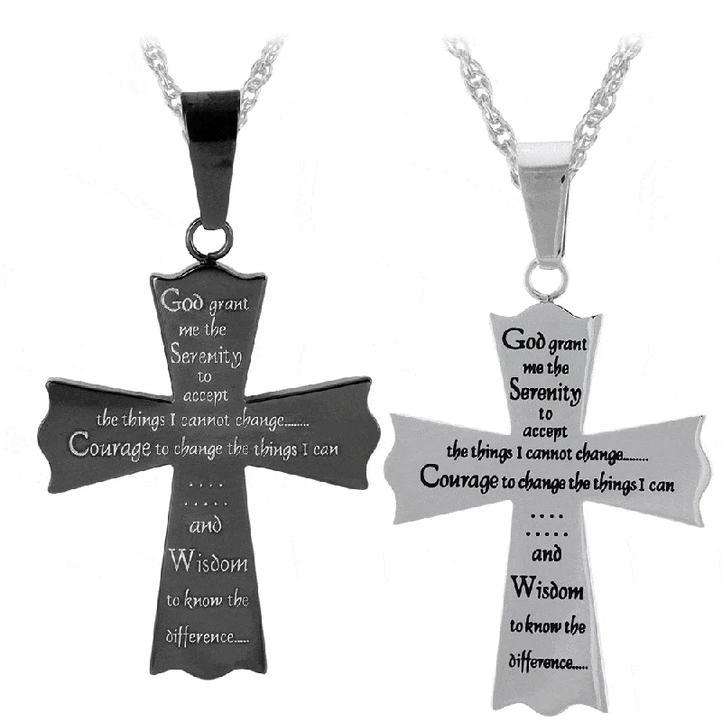 Bestselling Jewelry At Special Promotional Rates Serenity Prayer Cross Necklace