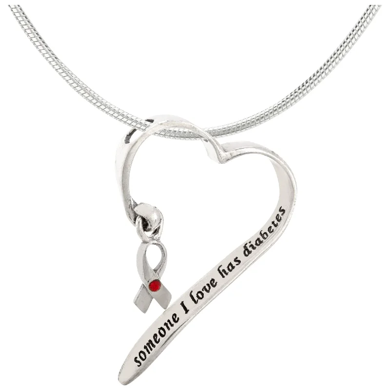 Limited-Time Offer On Premium Jewelry Collections Someone I Love Has Diabetes Sterling Heart Necklace Limited-Time Offer On Premium Jewelry Collections Someone I Love Has Diabetes Sterling Heart Necklace