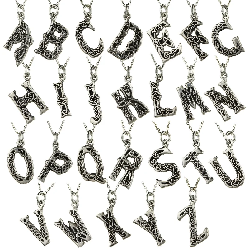 Save On Luxury Jewelry Pieces – Limited-Time Offers Celtic Alphabet Pewter Necklace