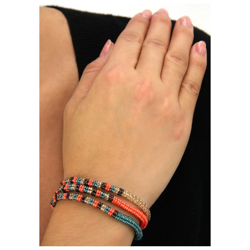 Trending Jewelry Styles Now At Limited-Time Discounts Thanda Zulu Beaded Wrap Bracelet/Necklace
