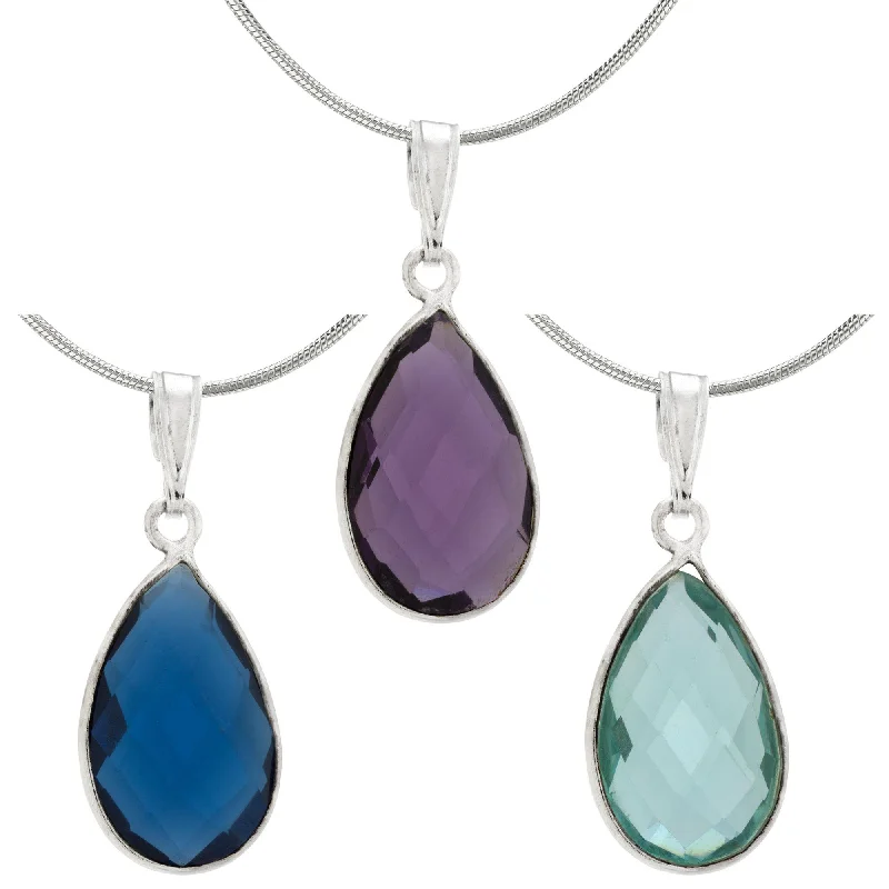 Limited Stock On Premium Jewelry At Low Prices Faceted Quartz & Sterling Necklace