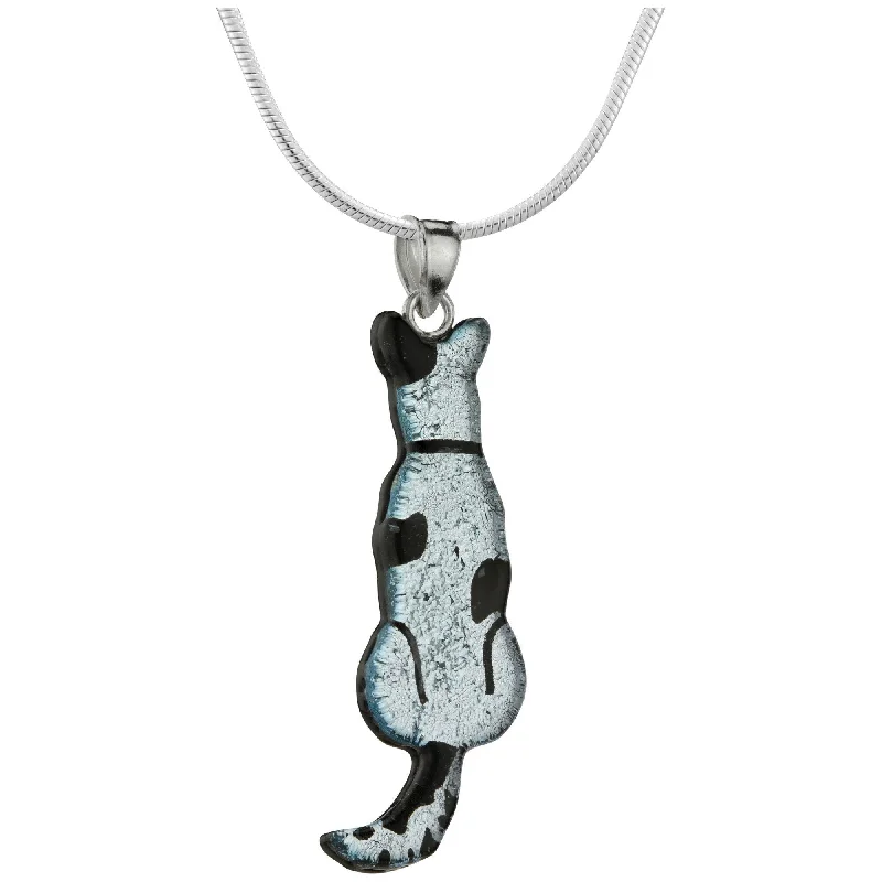 Limited-Stock Jewelry Clearance – Grab Your Favorites Now Dichroic Glass Dog Silhouette Necklace Limited-Stock Jewelry Clearance – Grab Your Favorites Now Dichroic Glass Dog Silhouette Necklace