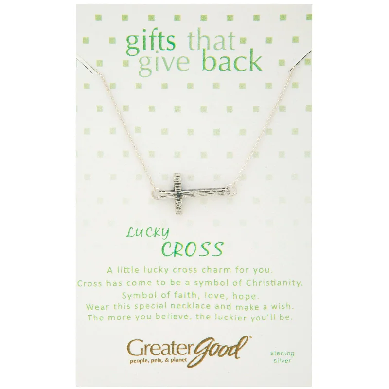 Huge Savings On Premium Jewelry Styles Wish You Well Cross Sterling Necklace