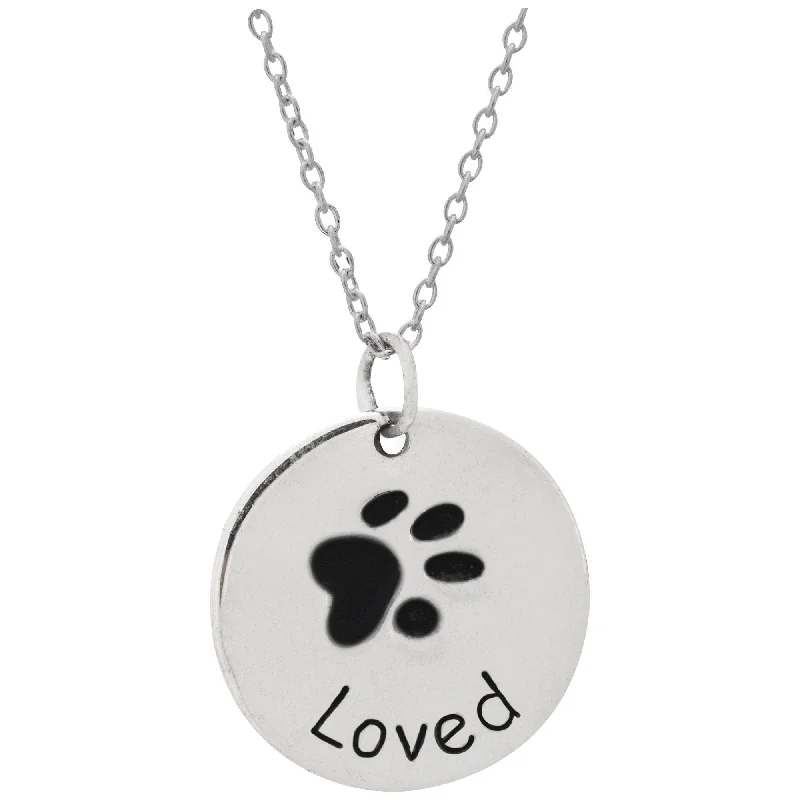 Shop Dazzling Jewelry At The Best Prices Paw Print Love Sterling Necklace