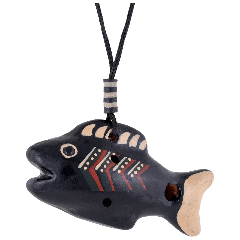 Discounted Jewelry For A Glamorous Look Ceramic Swimmer Ocarina Necklace