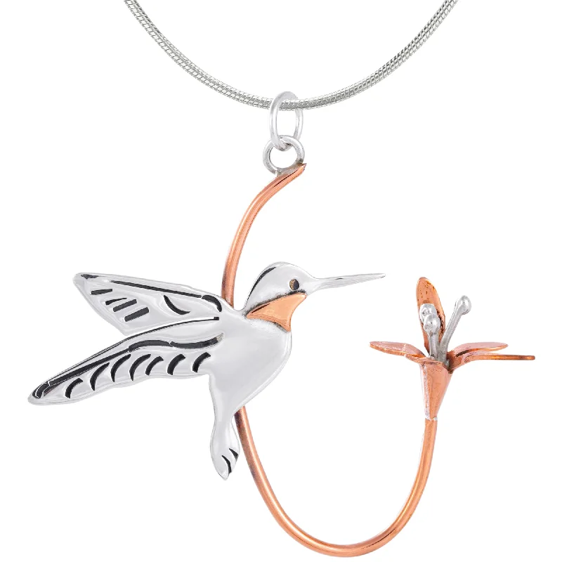 Flash Jewelry Sale – Get Stunning Pieces At Low Prices Hummingbird & Flower Sterling Necklace