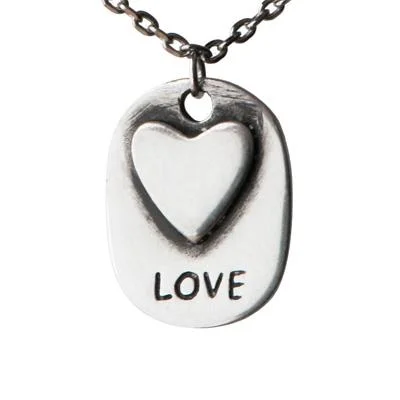 Make Every Moment Shine – Jewelry Discounts Available Love Heart Pewter Necklace