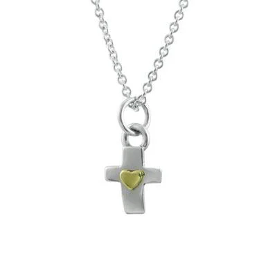 Seasonal Jewelry Deals – Elevate Your Style Cross with Heart Sterling & Brass Necklace Seasonal Jewelry Deals – Elevate Your Style Cross with Heart Sterling & Brass Necklace