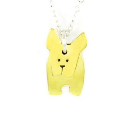 Waterproof Stainless Steel Jewelry For Lasting Beauty Dancing Dog Mixed Metals Necklace Waterproof Stainless Steel Jewelry For Lasting Beauty Dancing Dog Mixed Metals Necklace