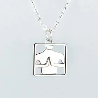 Dainty Floral Jewelry For Feminine Elegance Namaste Silver-Plated Necklace
