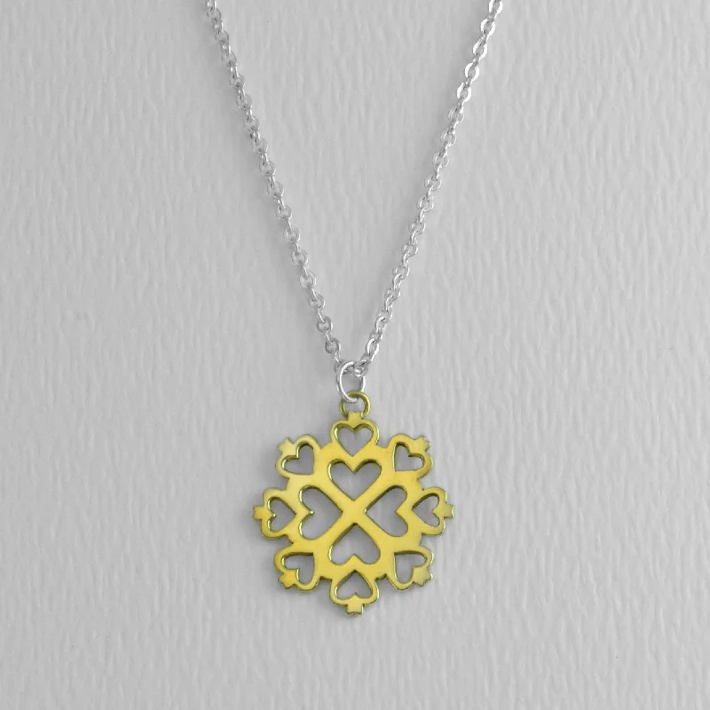 Flash Deals On Fine Jewelry – Shop Before It's Gone Heart Mandala Sterling & Brass Necklace Flash Deals On Fine Jewelry – Shop Before It's Gone Heart Mandala Sterling & Brass Necklace