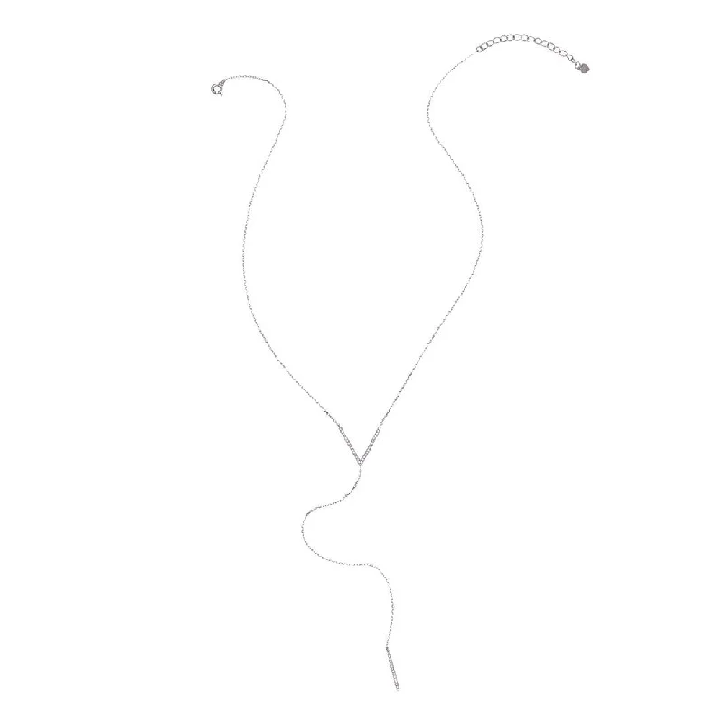 Limited-Stock Jewelry Sale – Once It's Gone, It's Gone Adornia V Necklace with Drop Chain silver Limited-Stock Jewelry Sale – Once It's Gone, It's Gone Adornia V Necklace with Drop Chain silver