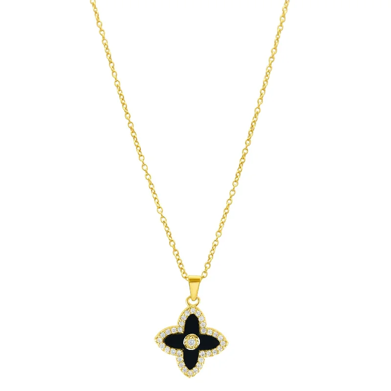 Don't Miss Our Biggest Jewelry Sale Of The Season Adornia Black Clover Necklace gold Don't Miss Our Biggest Jewelry Sale Of The Season Adornia Black Clover Necklace gold