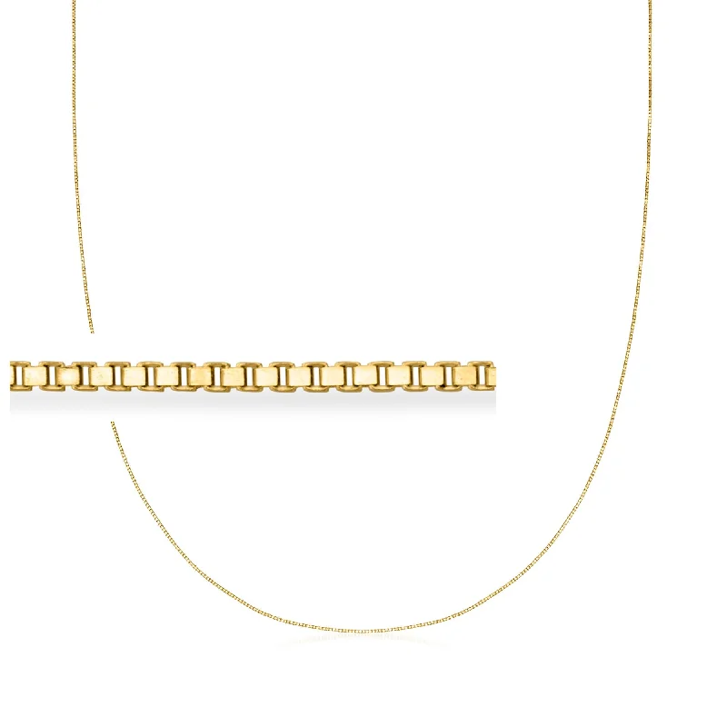 Flash Sale On Exquisite Jewelry – Don't Miss Out Canaria 0.6mm 10kt Yellow Gold Box-Chain Necklace