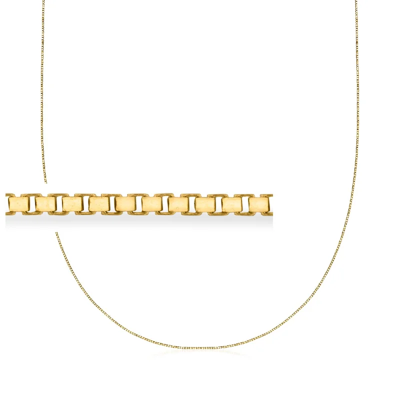 Clearance Sale On High-End Jewelry Collections Canaria 0.7mm 10kt Yellow Gold Adjustable Box-Chain Necklace Clearance Sale On High-End Jewelry Collections Canaria 0.7mm 10kt Yellow Gold Adjustable Box-Chain Necklace