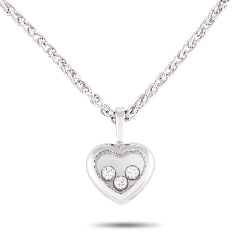 Shop Elegant Jewelry At Unbeatable Prices Chopard Happy Diamond 18K White Gold Diamond Heart Necklace CH01-093024 Shop Elegant Jewelry At Unbeatable Prices Chopard Happy Diamond 18K White Gold Diamond Heart Necklace CH01-093024