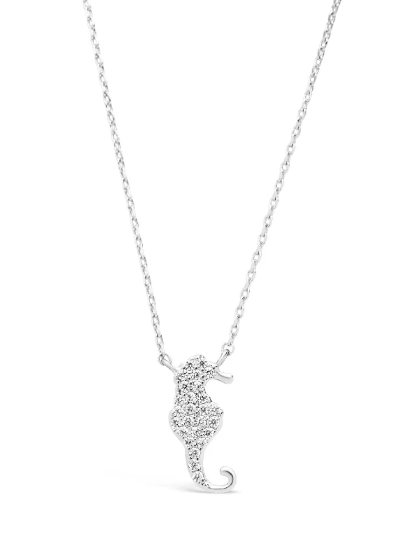 Elegant Jewelry, Exclusive Prices – Shop Now CZ Seahorse Pendant Necklace