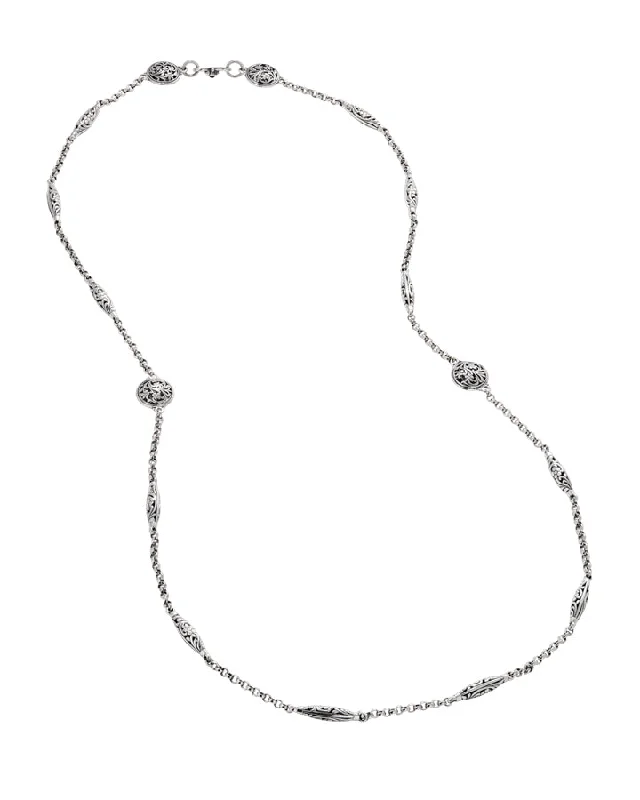 Dainty And Elegant Jewelry Now At Reduced Prices Konstantino Classic Women's Sterling Silver Necklace KOMK4541-131-36 Dainty And Elegant Jewelry Now At Reduced Prices Konstantino Classic Women's Sterling Silver Necklace KOMK4541-131-36