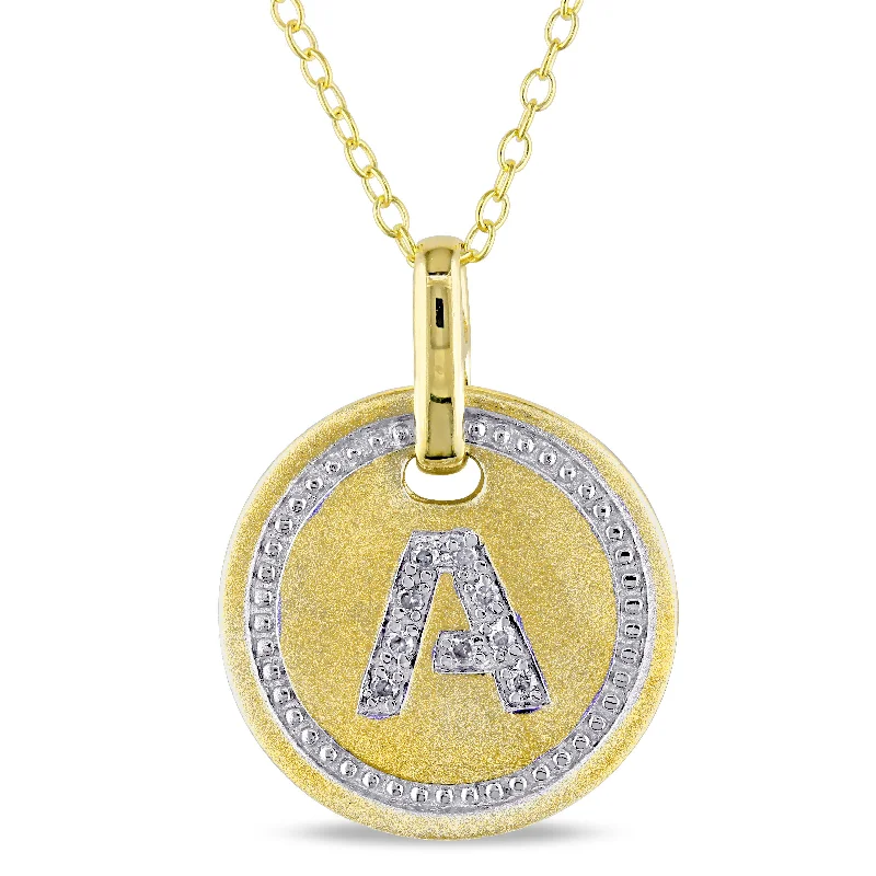 Must-Have Jewelry At Unbelievable Discounts Mimi & Max A Initial Diamond Accent Pendant with Chain in Yellow Plated Sterling Silver Must-Have Jewelry At Unbelievable Discounts Mimi & Max A Initial Diamond Accent Pendant with Chain in Yellow Plated Sterling Silver