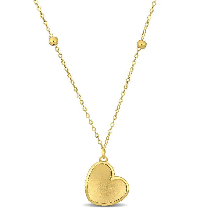 Grab Your Favorite Jewelry At The Lowest Prices Mimi & Max Heart Pendant with Chain in 14k Yellow Gold - 18 in