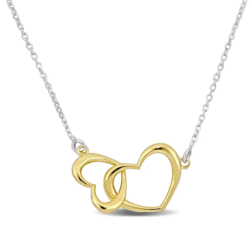 Celebrate With Sparkle – Jewelry Sale Now Live Mimi & Max Yellow Double Heart Charm Necklace in Sterling Silver - 16.5 +1 in. Celebrate With Sparkle – Jewelry Sale Now Live Mimi & Max Yellow Double Heart Charm Necklace in Sterling Silver - 16.5 +1 in.