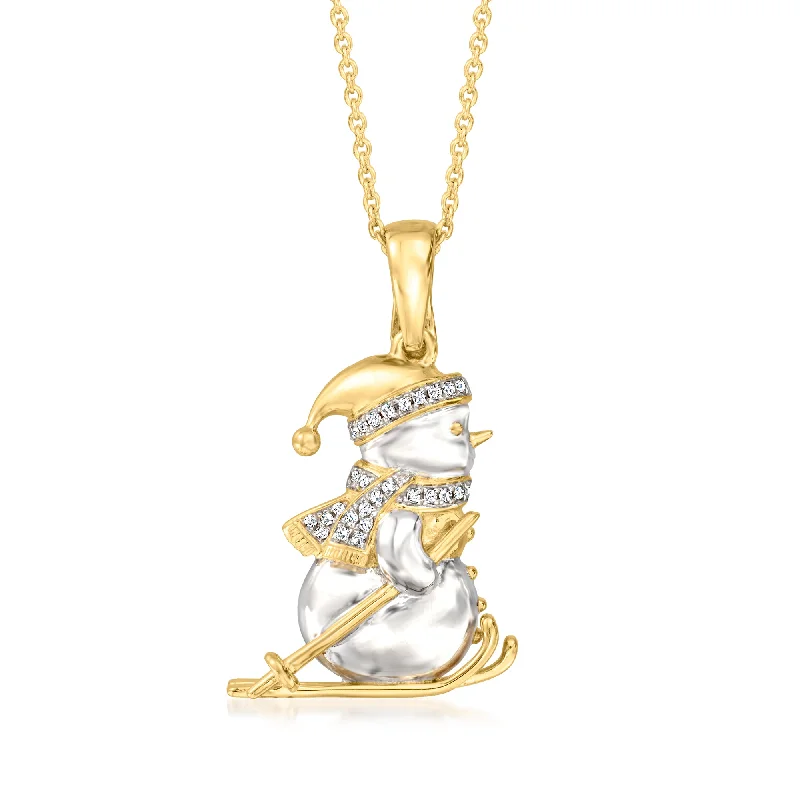 Romantic Heart-Shaped Jewelry For Special Gifts Ross-Simons Diamond Skiing Snowman Pendant Necklace in 2-Tone Sterling Romantic Heart-Shaped Jewelry For Special Gifts Ross-Simons Diamond Skiing Snowman Pendant Necklace in 2-Tone Sterling