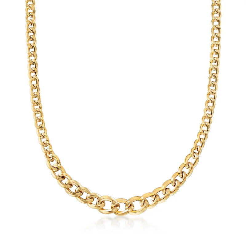 Exclusive Jewelry Sale – Sparkle For Less Ross-Simons Italian 14kt Yellow Gold Graduated Curb-Link Necklace Exclusive Jewelry Sale – Sparkle For Less Ross-Simons Italian 14kt Yellow Gold Graduated Curb-Link Necklace