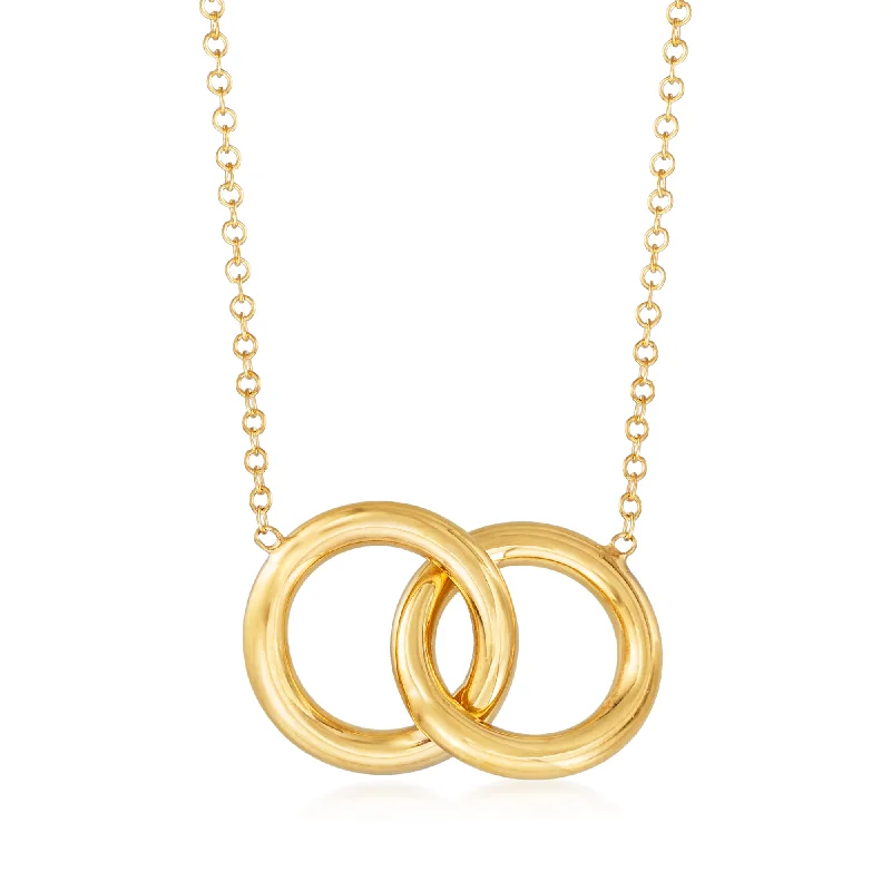 Elegant Jewelry Pieces At Unbelievable Prices Ross-Simons Italian 14kt Yellow Gold Interlocking Circle Necklace Elegant Jewelry Pieces At Unbelievable Prices Ross-Simons Italian 14kt Yellow Gold Interlocking Circle Necklace