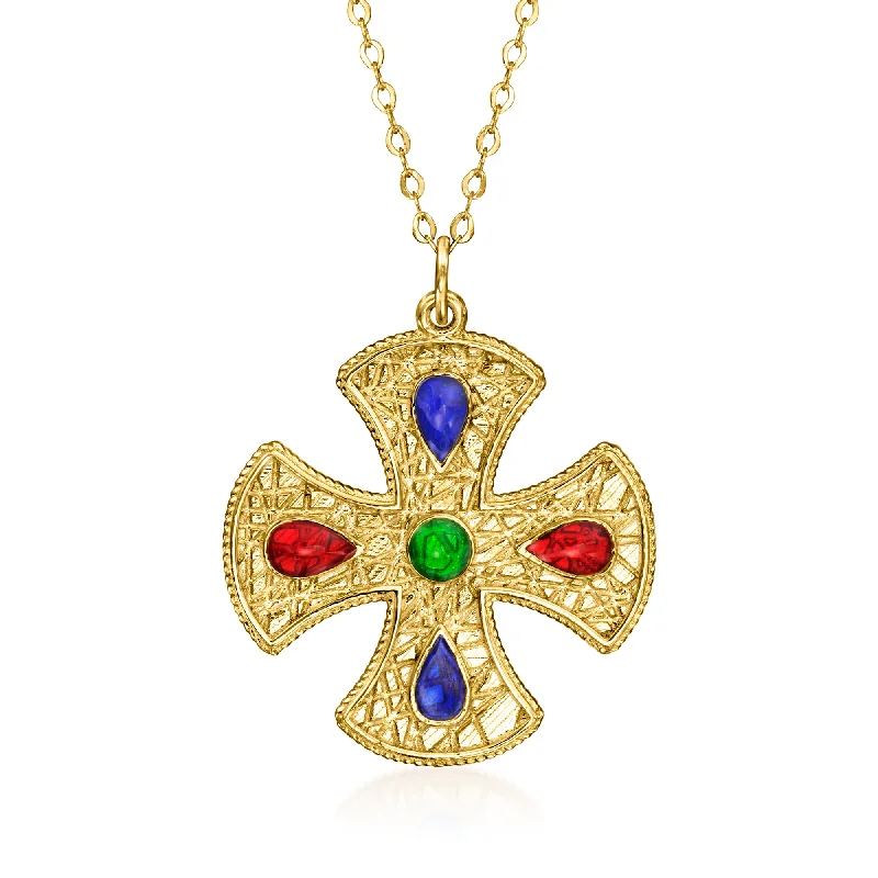 Limited-Time Jewelry Sale – Elegant Styles At Less Ross-Simons Italian Multicolored Enamel Cross Pendant Necklace in 14kt Yellow Gold Limited-Time Jewelry Sale – Elegant Styles At Less Ross-Simons Italian Multicolored Enamel Cross Pendant Necklace in 14kt Yellow Gold