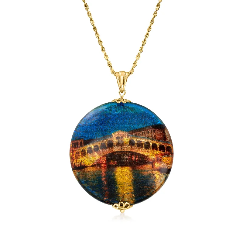 Exclusive Jewelry Discounts – Shop Now For Savings Ross-Simons Italian Multicolored Murano Glass Rialto Bridge Pendant Necklace in 18kt Gold Over Sterling Exclusive Jewelry Discounts – Shop Now For Savings Ross-Simons Italian Multicolored Murano Glass Rialto Bridge Pendant Necklace in 18kt Gold Over Sterling