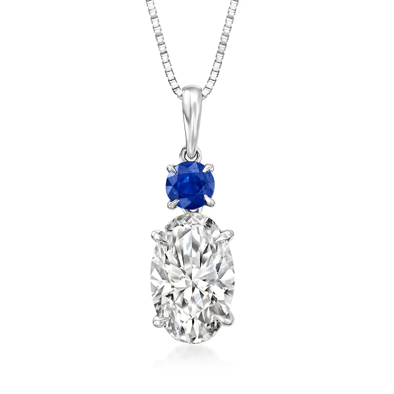 Limited-Stock Jewelry Sale – Once It's Gone, It's Gone Ross-Simons Lab-Grown Diamond Pendant Necklace With . Sapphire in 14kt White Gold Limited-Stock Jewelry Sale – Once It's Gone, It's Gone Ross-Simons Lab-Grown Diamond Pendant Necklace With . Sapphire in 14kt White Gold