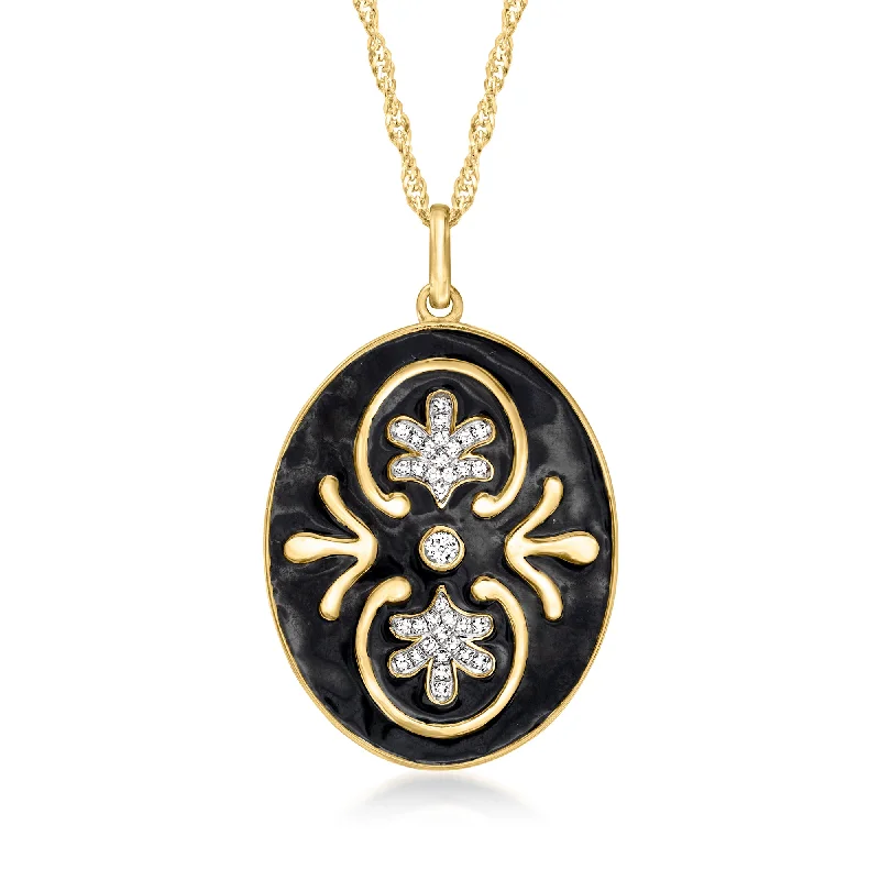 Holiday Jewelry Sale – Perfect Gifts At The Best Prices Ross-Simons White Topaz and Black Enamel Pendant Necklace in 18kt Gold Over Sterling Holiday Jewelry Sale – Perfect Gifts At The Best Prices Ross-Simons White Topaz and Black Enamel Pendant Necklace in 18kt Gold Over Sterling