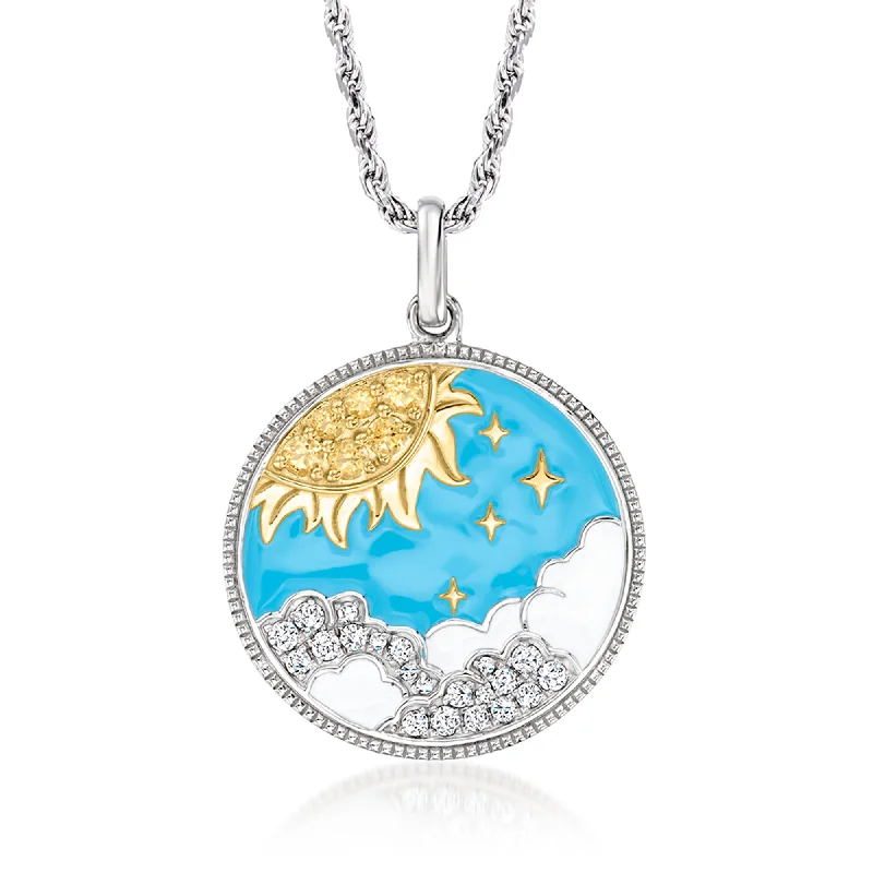 Versatile Layering Jewelry For Effortless Chic Ross-Simons White Topaz and . Citrine Sun and Starry Sky Pendant Necklace With Multicolored Enamel in 2-Tone Sterling Silver Versatile Layering Jewelry For Effortless Chic Ross-Simons White Topaz and . Citrine Sun and Starry Sky Pendant Necklace With Multicolored Enamel in 2-Tone Sterling Silver