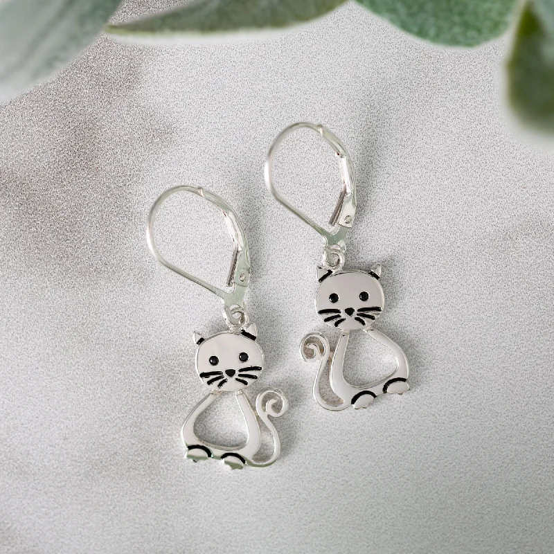 Flash Sale On Stunning Jewelry – Don't Miss Out Sitting Kitty Sterling Earrings
