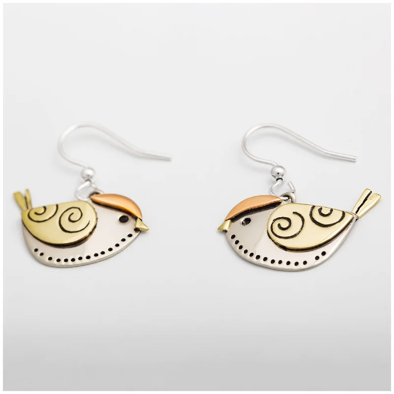 Huge Markdowns On Premium Jewelry Styles Sweet Bird Mixed Metal Earrings