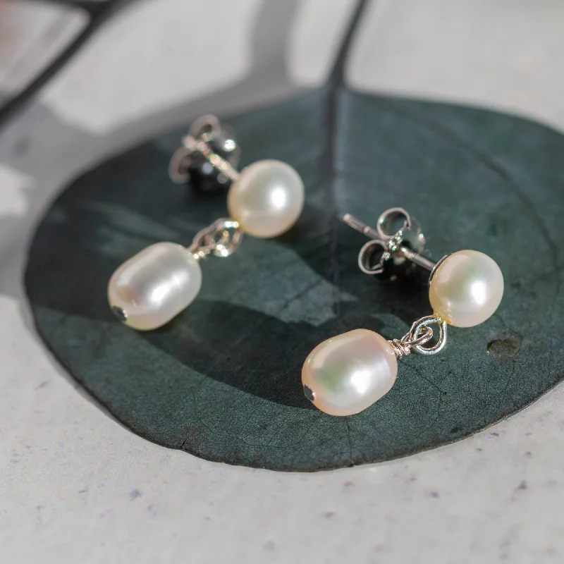 Jewelry Sale Bonanza – Grab Your Sparkle Now Dangling Fresh Water Pearl Earrings
