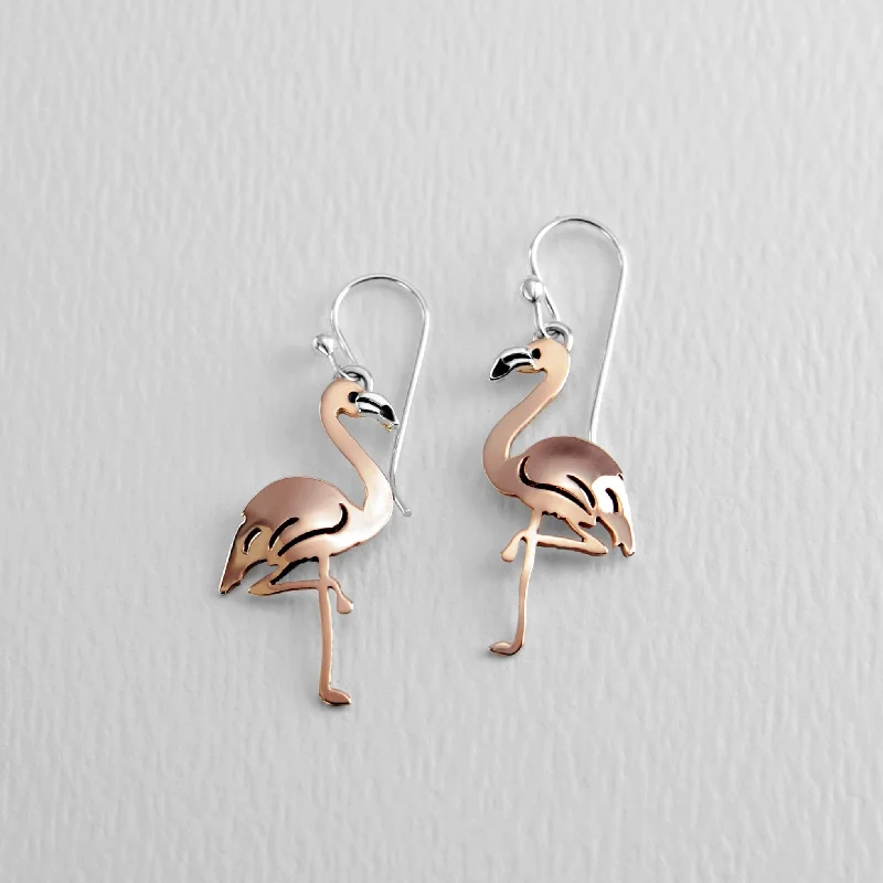 Clearance Sale On High-End Jewelry Collections Flamingo Sterling & Copper Wire Earrings Clearance Sale On High-End Jewelry Collections Flamingo Sterling & Copper Wire Earrings