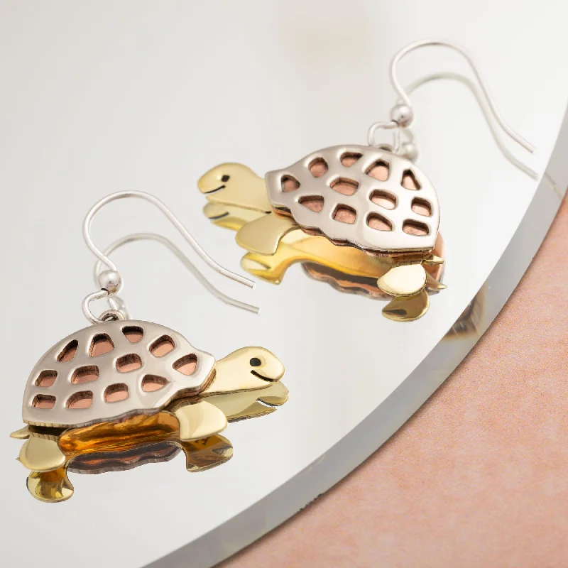 Exclusive Jewelry Sale Event – Shop Now Sweet Tortoise Mixed Metal Earrings