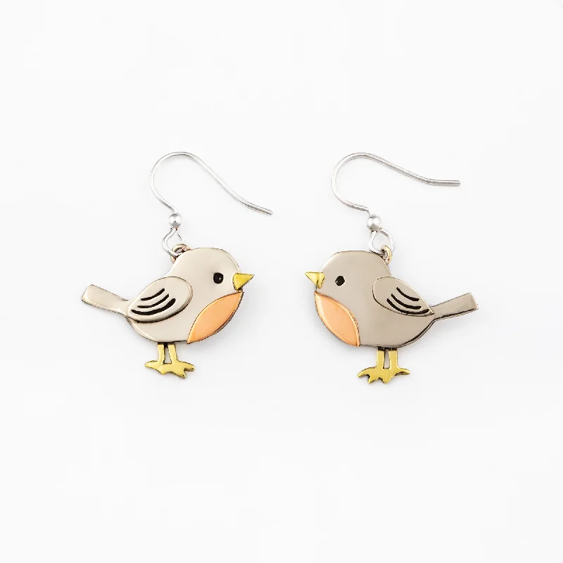 Discounted Jewelry For A Glamorous Look Little Bird Mixed Metal Earrings