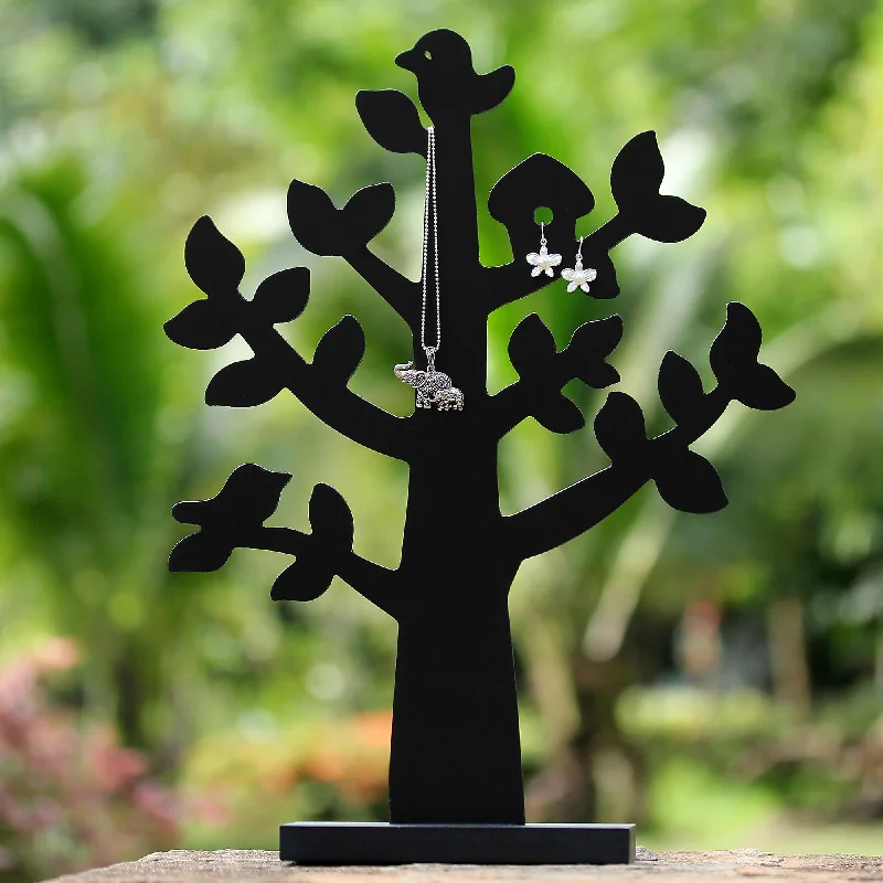 Timeless Jewelry Styles At Wallet-Friendly Prices Bird Habitat in Black Wood Jewelry Tree with Bird in Black from Thailand Timeless Jewelry Styles At Wallet-Friendly Prices Bird Habitat in Black Wood Jewelry Tree with Bird in Black from Thailand