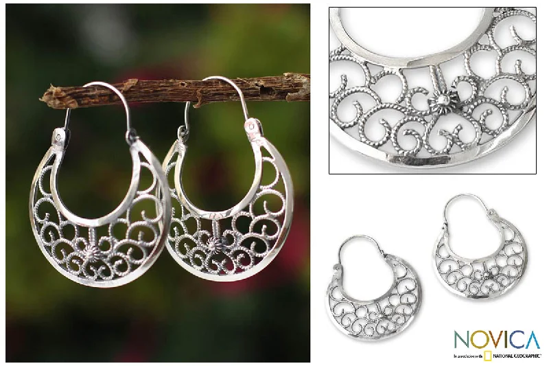 Exclusive Jewelry Offers – Shine For Less Climbing Vines Sterling Silver Earrings