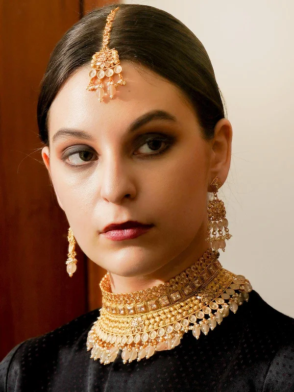 Limited-Time Offer On Elegant Jewelry Pieces Odette Women Classic Gold Tone Choker Set! Limited-Time Offer On Elegant Jewelry Pieces Odette Women Classic Gold Tone Choker Set!