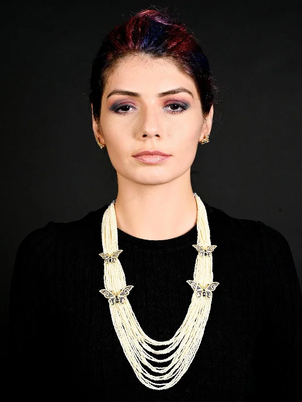 Waterproof Stainless Steel Jewelry For Lasting Beauty Odette Women Long Divine Pearl Necklace Set Waterproof Stainless Steel Jewelry For Lasting Beauty Odette Women Long Divine Pearl Necklace Set