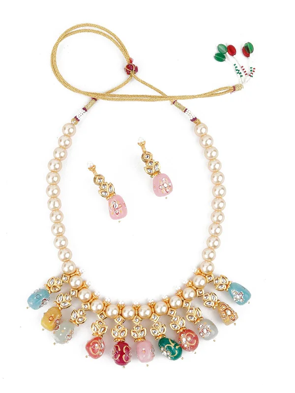 Flash Sale On Exquisite Jewelry – Don't Miss Out Odette Women Lustrous Pearl Multi-Coloured Onyx Necklace Set! Flash Sale On Exquisite Jewelry – Don't Miss Out Odette Women Lustrous Pearl Multi-Coloured Onyx Necklace Set!