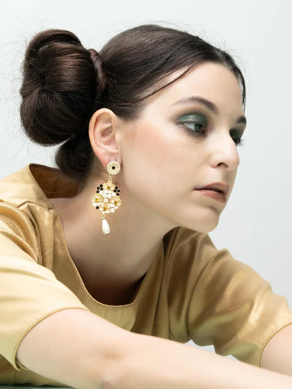 Premium Jewelry At Special Low Prices For A Limited Time Odette Women Matted Golden Chiseled Dangle Earrings Premium Jewelry At Special Low Prices For A Limited Time Odette Women Matted Golden Chiseled Dangle Earrings