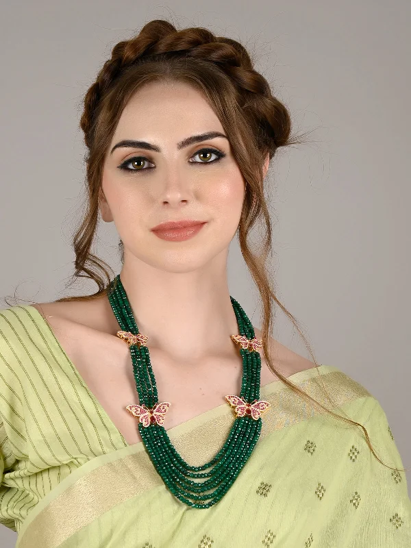 Eco-Friendly Sustainable Jewelry For Conscious Buyers Odette Women Princely Green Necklace Set Eco-Friendly Sustainable Jewelry For Conscious Buyers Odette Women Princely Green Necklace Set