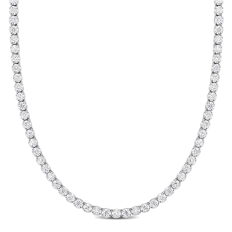 Celebrate Every Occasion With Sparkling Savings Created Forever 7ct TDW Lab-Grown Diamond Tennis Necklace 14k White Gold-16 in Celebrate Every Occasion With Sparkling Savings Created Forever 7ct TDW Lab-Grown Diamond Tennis Necklace 14k White Gold-16 in