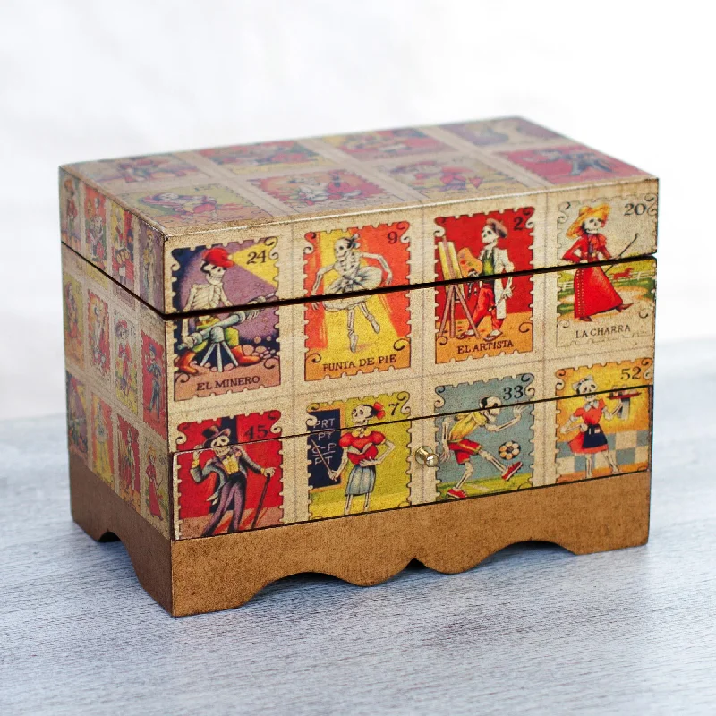 Luxury Handcrafted Jewelry For Elegant Looks Day of the Dead Lottery Day of the Dead Bingo Decoupage on Pinewood Jewelry Box Luxury Handcrafted Jewelry For Elegant Looks Day of the Dead Lottery Day of the Dead Bingo Decoupage on Pinewood Jewelry Box