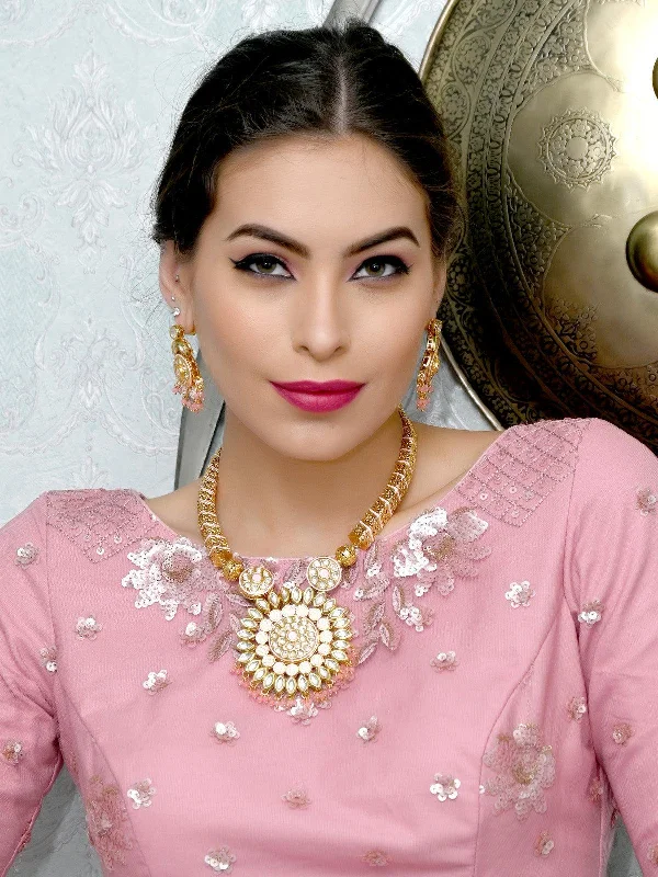 Best Jewelry Deals – Premium Quality At Exclusive Discounts Odette Women Designer Pink Hasli Style Neckpiece Set Best Jewelry Deals – Premium Quality At Exclusive Discounts Odette Women Designer Pink Hasli Style Neckpiece Set